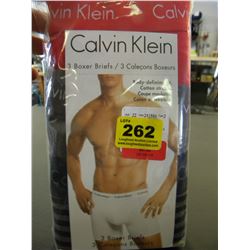 3 PAIRS OF CALVIN KLEIN BOXER BRIEFS SIZE SMALL