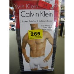 3 PACK OF CALVIN KLEIN SIZE SMALL BOXER BRIEFS