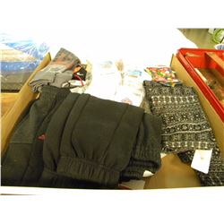 BOX OF MISC KIDS SWEAT PANTS/SOCKS/ETC