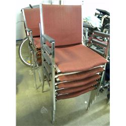 8 STACKABLE CLOTH CHAIRS