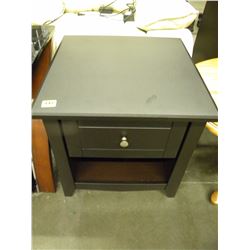 DARK BROWN SINGLE DRAWER NIGHT TABLE