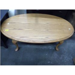 OAK OVAL COFFEE TABLE