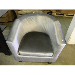 SILVER VELVET CHAIR
