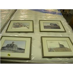 4 FRAMED PRINTS