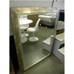 LARGE FRAMED BEVELLED WALL MIRROR