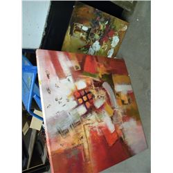 2 OIL ON CANVAS PICTURES