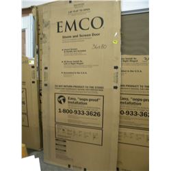 (NEW) NICKLE FINISHED EMCO 400 SERIES 36X80 (UNIVERSAL SWING) SCREEN INCLUDED