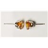 Image 2 : #2-14KT WHITE GOLD CITRINE EARRINGS