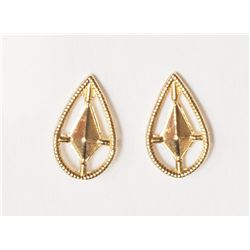 #5-18KT YELLOW GOLD EARRINGS