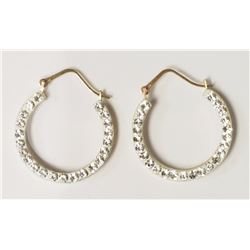 #10-10KT YELLOW GOLD CUBIC CRYSTAL DOUBLE-SIDED