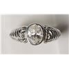 Image 1 : #13-STERLING SILVER CUBIC ZIRCONIA MEN'S RING