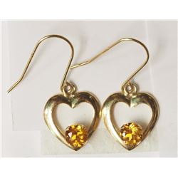 #15-14KT YELLOW GOLD CITRINE HEART SHAPED