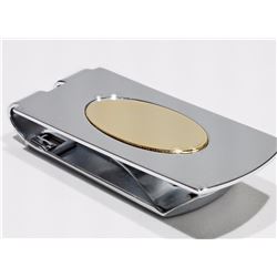 #22-STERLING SILVER TWO TONE MONEY CLIP WITH