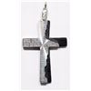 Image 1 : #33-STAINLESS STEEL CROSS WITH OUR FATHER