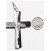 Image 2 : #33-STAINLESS STEEL CROSS WITH OUR FATHER