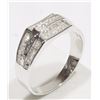 Image 2 : #34-STERLING SILVER CUBIC ZIRCONIA MEN'S RING