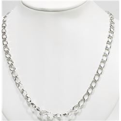 #35-STERLING SILVER MEN'S LINK CHAIN