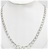 Image 1 : #35-STERLING SILVER MEN'S LINK CHAIN