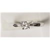 Image 1 : #37-14KT WHITE GOLD DIAMOND(0.27CT)SOLITAIRE RING
