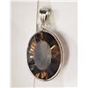 Image 1 : #39-14KT WHITE GOLD SMOKEY QUARTZ PENDANT