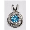 Image 1 : #41-STERLING SILVER BLUE TOPAZ CUBIC ZIRCONIA