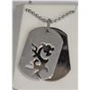 Image 1 : #42-STAINLESS STEEL MEN'S DRAGON DOGTAG