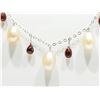 Image 2 : #44-10KT WHITE GOLD FRESHWATER PEARL GARNET