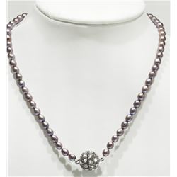 #47-PEACOCK FRESHWATER PEARL NECKLACE WITH