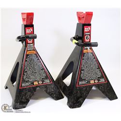 PAIR OF BIG RED 6 TON AXLE STANDS