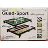 Image 1 : 4 IN 1 QUAD SPORT TABLE GAME INCLUDES