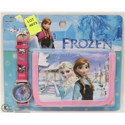 NEW DISNEY'S FROZEN KIDS WATCH AND WALLET SET