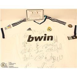 READ MADRID SQUAD SIGNED T-SHIRT WITH COA