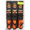 Image 1 : LOT OF THREE 15FT RATCHET STRAPS