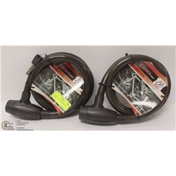 LOT OF TWO 20X1500MM CABLE LOCKS