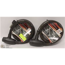 LOT OF TWO 20X1500MM CABLE LOCKS