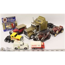 FLAT WITH DIE CAST KENWORTH, COCA COLA,