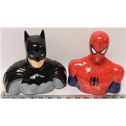 NEW SUPER HERO PIGGY BANKS: BATMAN AND SPIDERMAN
