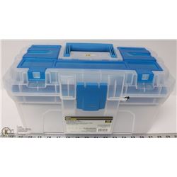 NEW FIX IT ULTRA TOUGH 16" PLASTIC TOOL BOX