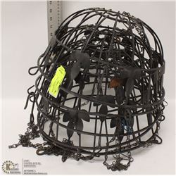 SET OF 5 METAL HANGING FLOWER PLANTERS