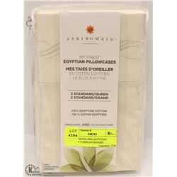 SPRINGMAID,100% EGYPTIAN PILLOW CASES,STANDARD