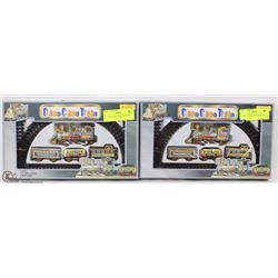 LOT OF 2 GLOBAL CHOO CHOO TRAIN SETS