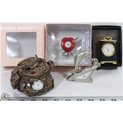 SET OF 3 MINIATURE CLOCKS BREEZE, CLASSE