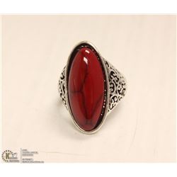 RED RUBY,CZ GEMSTONE RING