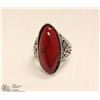 Image 1 : RED RUBY,CZ GEMSTONE RING