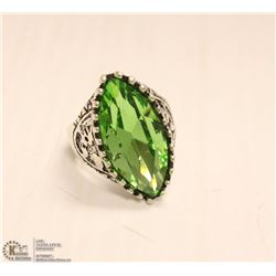 GREEN PERIDOT GEMSTONE RING