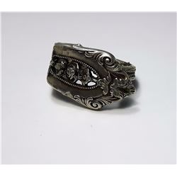 #10 - ANTIQUE STERLING SILVER SPOON RING
