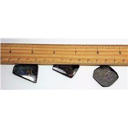 #9 - LOT OF 3 NATURAL AMMOLITE GEMSTONES