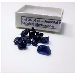 #5 - LOT OF 35.34 NATURAL ROUGH SAPPHIRES