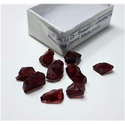 #4 -  LOT OF 35.19 NATURAL ROUGH GARNETS