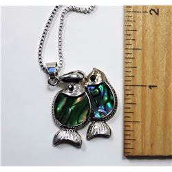 #20 - DOUBLE ABALONE FISH PENDANT